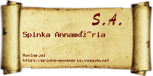 Spinka Annamária névjegykártya